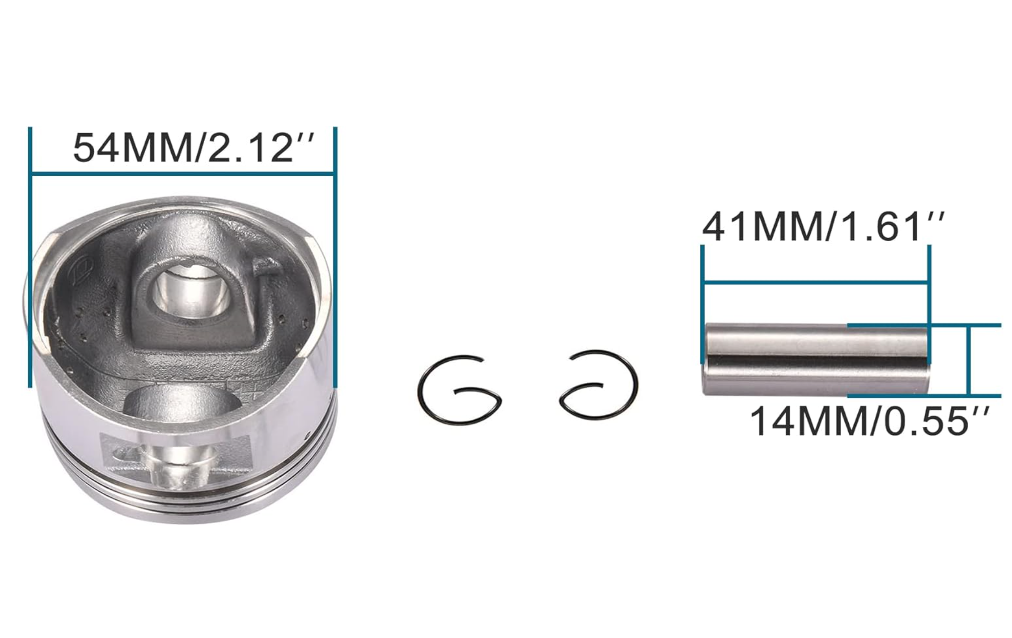 54mm Motorcycle Piston Kit for Tiger 125 L125 gallery image
